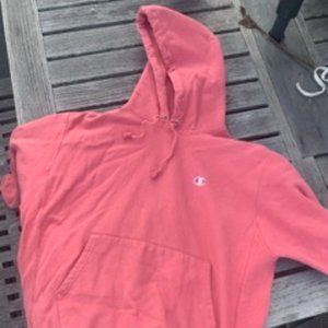 Pink Unisex Champion Reverse Weave Hoodie - Used, Size Large